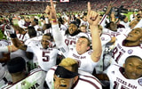 Johnny Manziel Mike Evans Texas A&M win over Alabama celebration