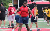 2026 DT Tavian Branch during the 2025 Rutgers 7on7 camp