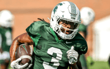 Michigan State's Rodney Bullard Jr. runs with the ball during football practice on Monday, Aug. 11, 2025, in East Lansing. - Nick King, USA TODAY Sports