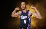 Sep 30, 2024; Sacramento, CA, USA; Sacramento Kings center Skal Labissiere (8) during media day at Golden 1 Center. Mandatory Credit: Sergio Estrada-Imagn Images
