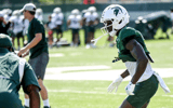 Michigan State's Nick Marsh runs a drill during football practice on Monday, Aug. 11, 2025, in East Lansing. - Nick Marsh, USA TODAY Sports