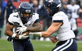 UConn Football RB running back Mel Brown during the 2024 Fenway Bowl.