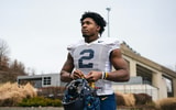 West Virginia running back Tye Edwards preparing for practice