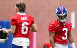 New York Giants QBs Jaxson Dart and Russell Wilson