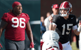Alabama DL Tim Keenan and QB Ty Simpson