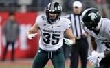 Michigan State Spartans linebacker Sam Edwards (35) during the second half against the Ohio State Buckeyes at Ohio Stadium. - Joseph Maiorana, USA TODAY Sports