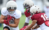 Alabama TE Josh Cuevas and DB Bray Hubbard