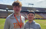 2028 Madrid (Iowa) tight end Jevyn Severson attends a spring practice at Iowa State in April, 2025.