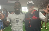 Forney RB Taylor Hunley with Texas Tech assistant coach Garret McGuire