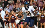 Toledo cornerback Avery Smith picked off a pass at Mississippi State, via Matt Bush-Imagn Images