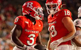 Rutgers running back Antwan Raymond and tight end Colin Weber