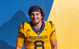 West Virginia quarterback Nicco Marchiol enjoys the with Mountaineer fans