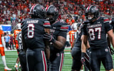 South Carolina football players celebrate a Nyck Harbor touchdown (Photo: Katie Dugan | GamecockCentral.com)