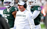 Michigan State's head coach Jonathan Smith look on against Western Michigan during the second quarter on Friday, Aug. 29, 2025, in East Lansing. - Nick King, USA TODAY Sports
