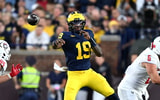 Michigan Wolverines football quarterback Bryce Underwood made his first career start against New Mexico. (Photo by Lon Horwedel / TheWolverine.com)