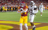 USC tight end Carson Tabaracci scores a touchdown against Missouri State
