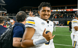Cal quarterback Jaron-Keawe Sagapolutele