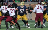 Notre Dame offensive lineman Trevor Ruhland against Virginia Tech 2019