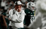 Michigan State Spartans head coach Jonathan Smith reacts to a play in the third quarter at Spartan Stadium. - Brendan Mullin, USA TODAY Sports