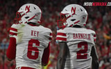 Nebraska football WRs Dane Key and Jacory Barney Jr. during the Huskers' win over Cincinnati in the 2025 season opener
