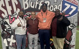 Four-star OL Joshua Sam-Epelle with South Carolina's coaching staff (Photo: Joshua Sam-Epelle)