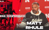 Nebraska football coach Matt Rhule before the Huskers face Akron in Week 2 of the 2025 season