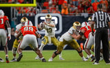 Notre Dame offensive line protects CJ Carr