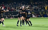 Abby Skiff's 50th minute goal won the Cy-Hawk match for the Hawkeyes. (Photo by Dennis Scheidt)
