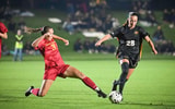 The Hawkeyes defeated Iowa State 1-0 on Thursday. (Photo by Dennis Scheidt)