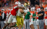 Notre Dame tight end Eli Raridon against Miami