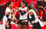 Nebraska volleyball Harper Murray, Skyler Pierce and Manaia Ogbechie