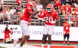 Rutgers wide receiver Ian Strong and running back Ja'Shon Benjamin