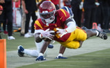USC running back Waymond Jordan dives for a touchdown against Georgia Southern