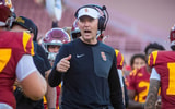 USC head coach Lincoln Riley during a game against Georgia Southern