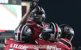 South Carolina defenders celebrate against SC State (Photo: CJ Driggers | GamecockCentral.com)