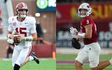 Ty Simpson and Jake Haener