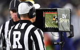 A referee during a replay review