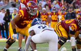 USC offensive linemen Justin Tauanuu and Micah Banuelos