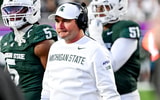 Michigan State's head coach Jonathan Smith look on against Western Michigan during the second quarter on Friday, Aug. 29, 2025, in East Lansing. - Nick King, USA TODAY Sports