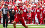 Nebraska football quarterback TJ Lateef during the Huskers' 59-7 win over Houston Christian