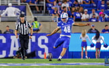 Kentucky Wildcats punter Aidan Laros (48). UK Football vs. Eastern Michigan at Kroger Field on Saturday, September 13, 2025 in Lexington, Kentucky. Photo by Crawford Ifland, Kentucky Sports Radio.