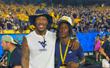 Mobile, Alabama, 2027 wide receiver Carter Davis with Bruce Irvin at West Virginia’s game against Pitt