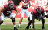 Alabama OL Wilkin Formby and Jaeden Roberts