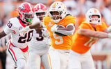 Brianna Paciorka/News Sentinel / USA TODAY NETWORK via Imagn Images | Tennessee running back Star Thomas (9) runs with the ball during a college football game between Tennessee and Georgia at Neyland Stadium in Knoxville, Tenn., on Sept. 13, 2025.