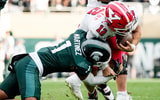 Michigan State defensive back Nikai Martinez (1) tackles Youngstown State quarterback Beau Brungard (12) in the third quarter at Spartan Stadium. - Brendan Mullin, USA TODAY Sports
