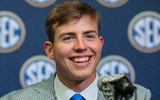 Kentucky TE Josh Kattus at SEC Media Days, via Jordan Godfree-Imagn Images