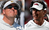 Missouri HC Eli Drinkwitz, Ole Miss HC Lane Kiffin