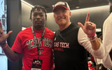 2027 RB Jayshon Gibson with Texas Tech head coach Joey McGuire
