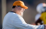 Caitie McMekin/News Sentinel, Knoxville News Sentinel via Imagn Content Services, LLC | Offensive coordinator Jim Chaney coaches during a Tennessee Vols football practice at the University of Tennessee Wednesday, Nov. 27, 2019.  Tennesseevols1127 0050