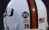 Miami honored their slane teammate, Bryan Pata, with a helmet sticker back in 2006, via Pouya Dianat-Imagn Images
